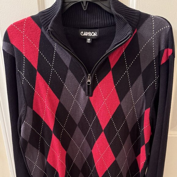 MEN'S GEOMETRIC SWEATER BY CARBON SIZE M - Picture 1 of 3